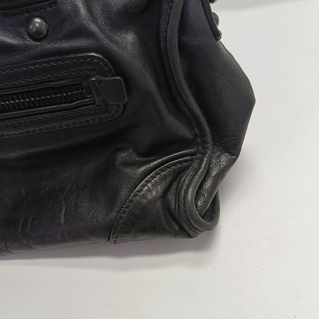 Calfskin Shoulder Bag Black