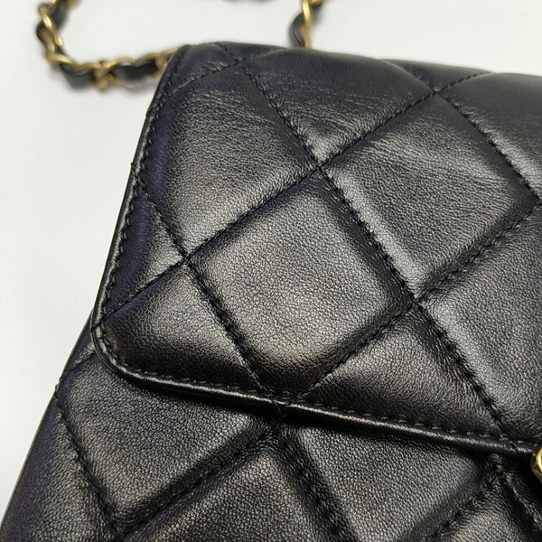 WOC Quilted Lambskin Black