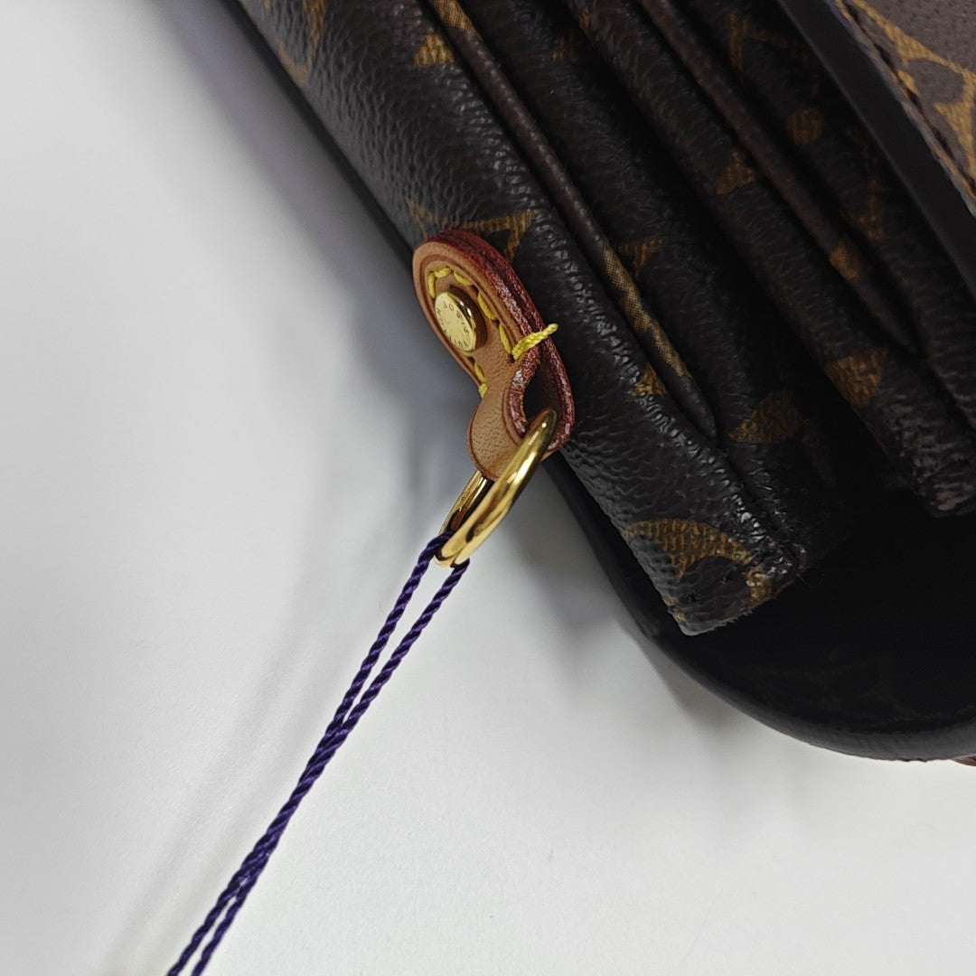 MÉTIS MM Monogram Coated Canvas Brown