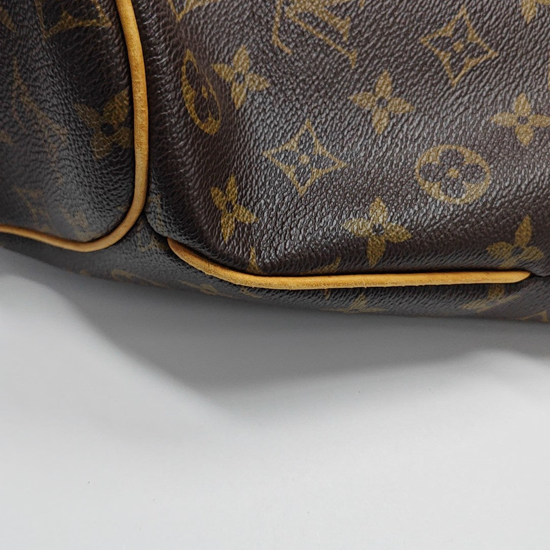 Monogram Coated Canvas Top Handle Bag Brown