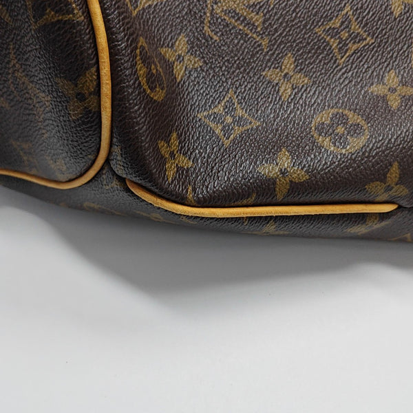 Monogram Coated Canvas Top Handle Bag Brown