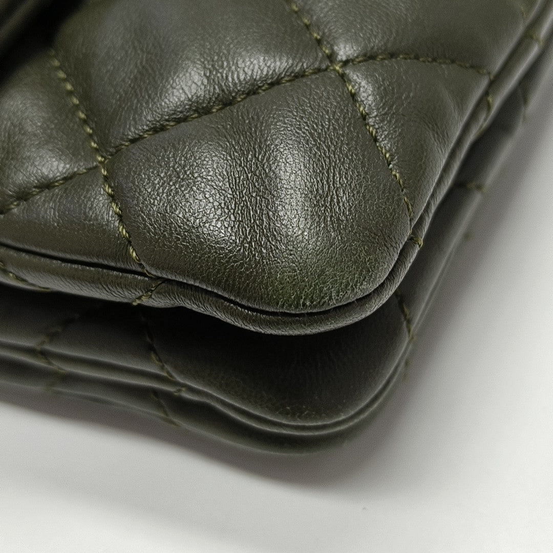 CLASSIC FLAP Mini Quilted Lambskin Green
