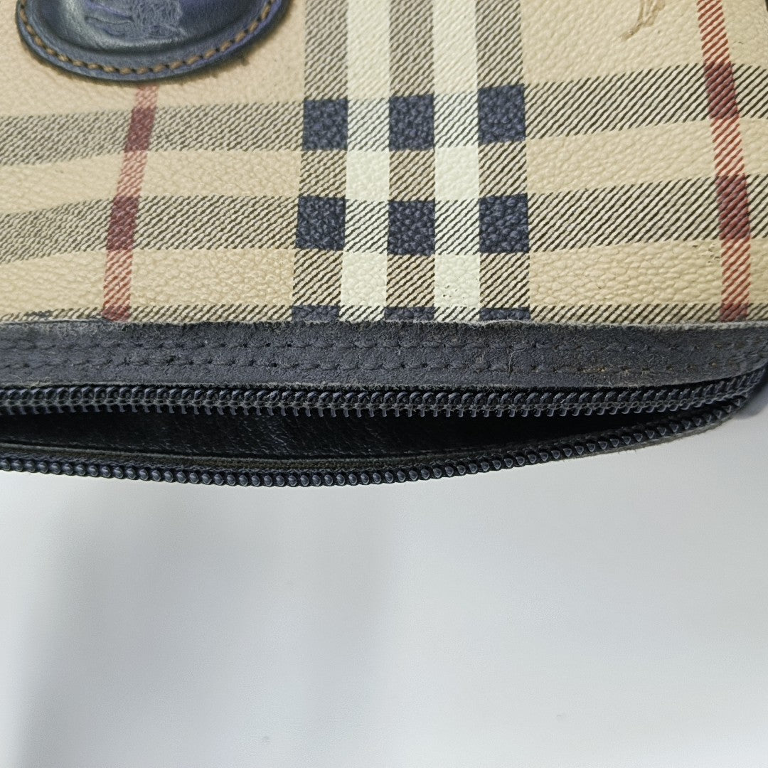 Coated Canvas Shoulder Bag Beige