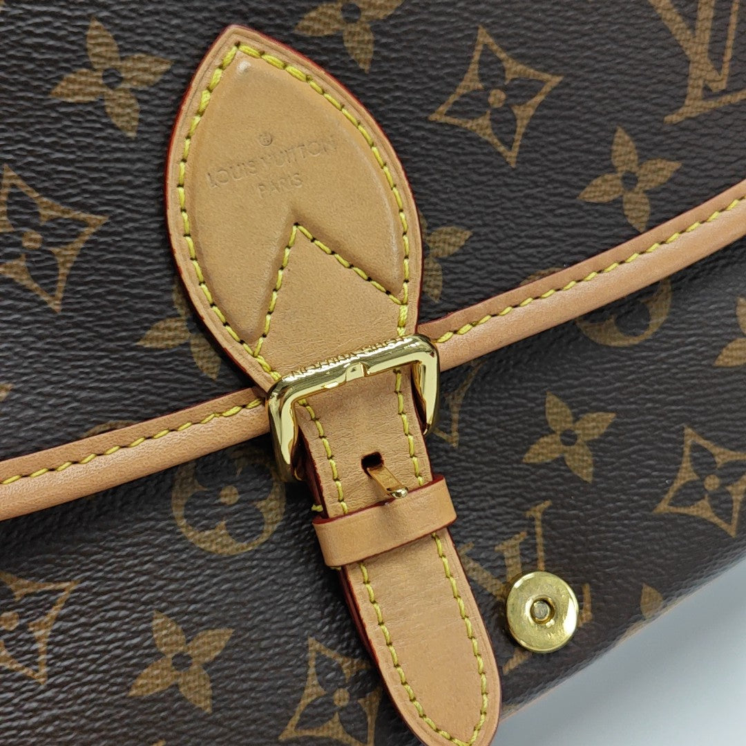 DIANE Monogram Coated Canvas Brown