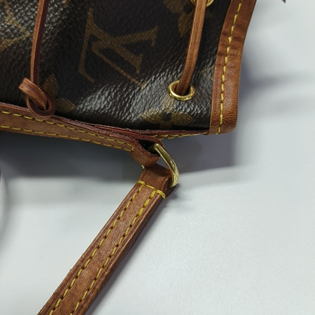 NÉONOÉ Nano Monogram Coated Canvas Brown