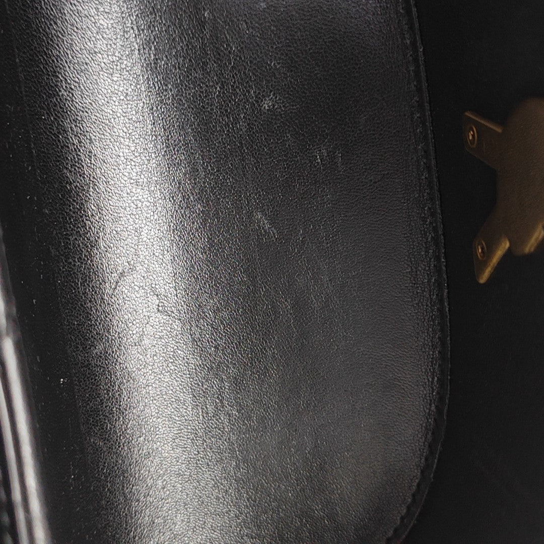 Quilted Lambskin Shoulder Bag Black