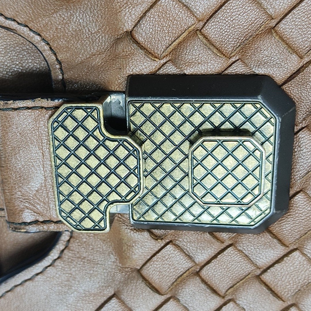 Calfskin Shoulder Bag Brown