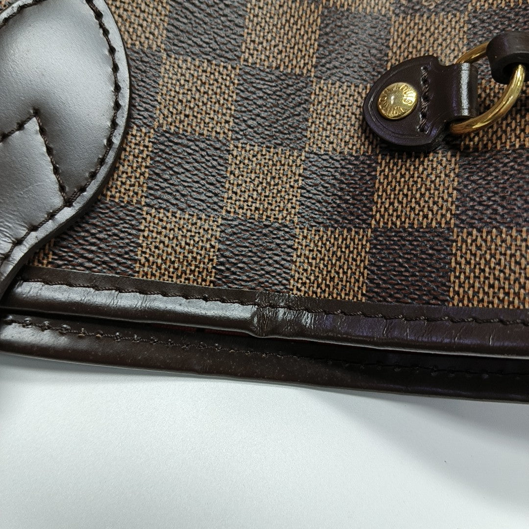 NEVERFULL MM Damier Ebene Coated Canvas Brown