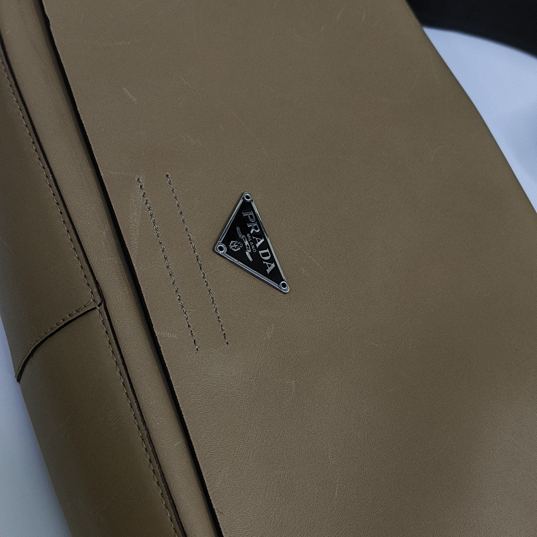 Calfskin Shoulder Bag Beige