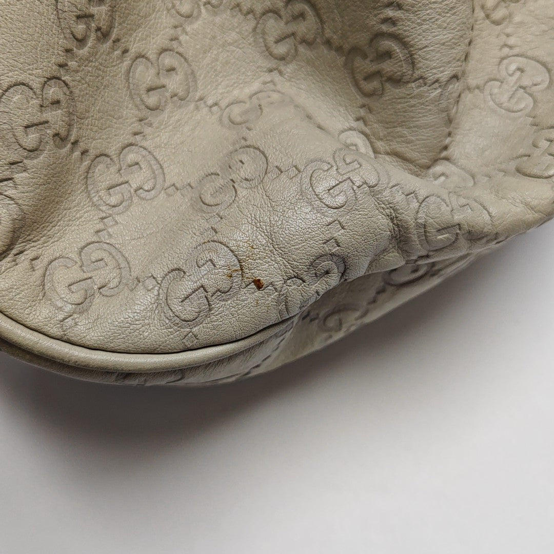 Sukey Monogram Calfskin Beige