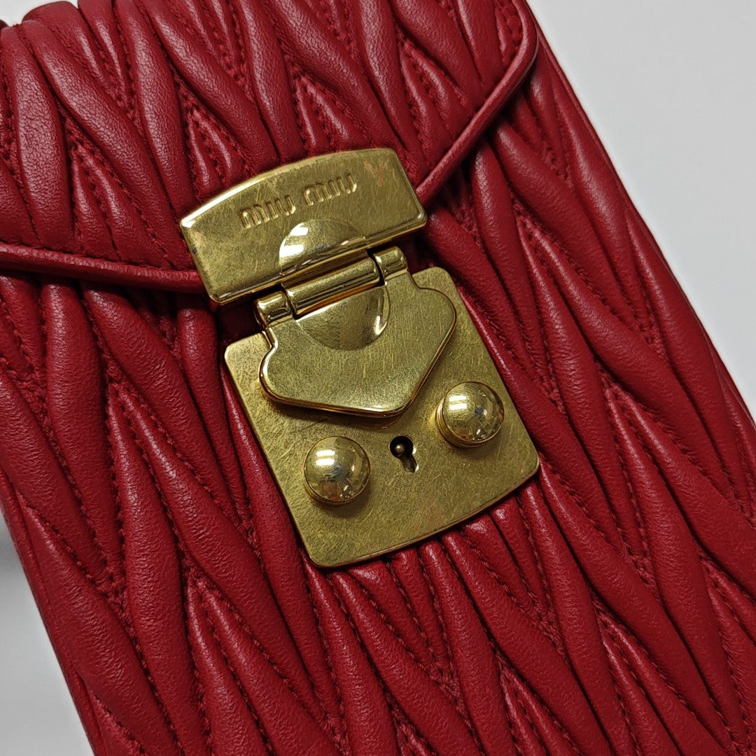 Matelassé Lambskin Red
