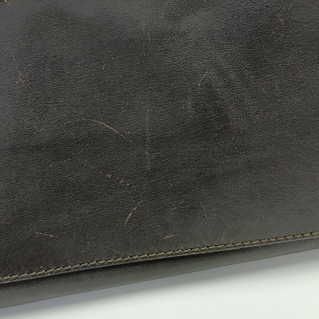 Calfskin Top Handle Bag Brown