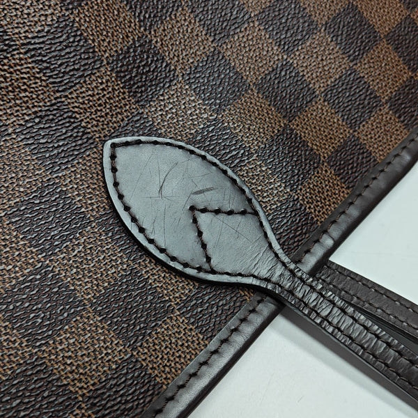 NEVERFULL MM Damier Ebene Coated Canvas Brown
