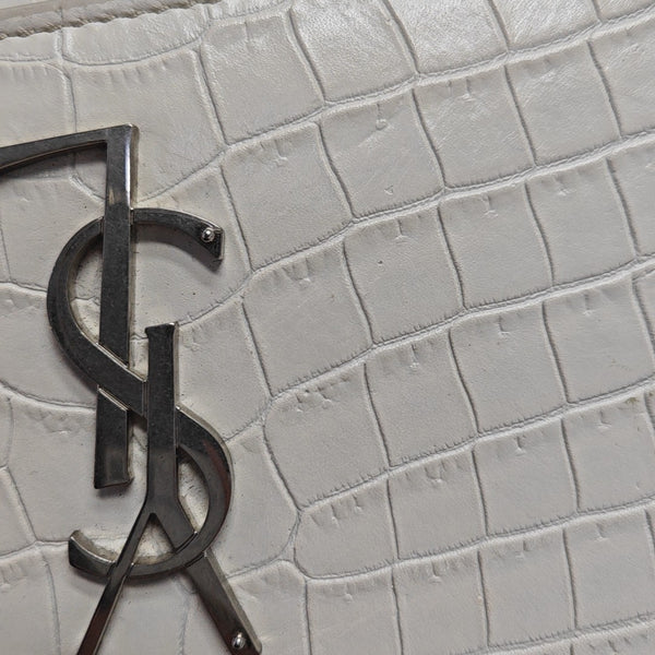 SUNSET Medium Calfskin White