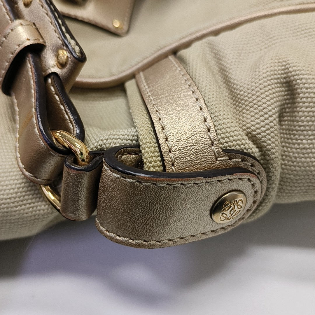 Canvas Shoulder Bag Beige