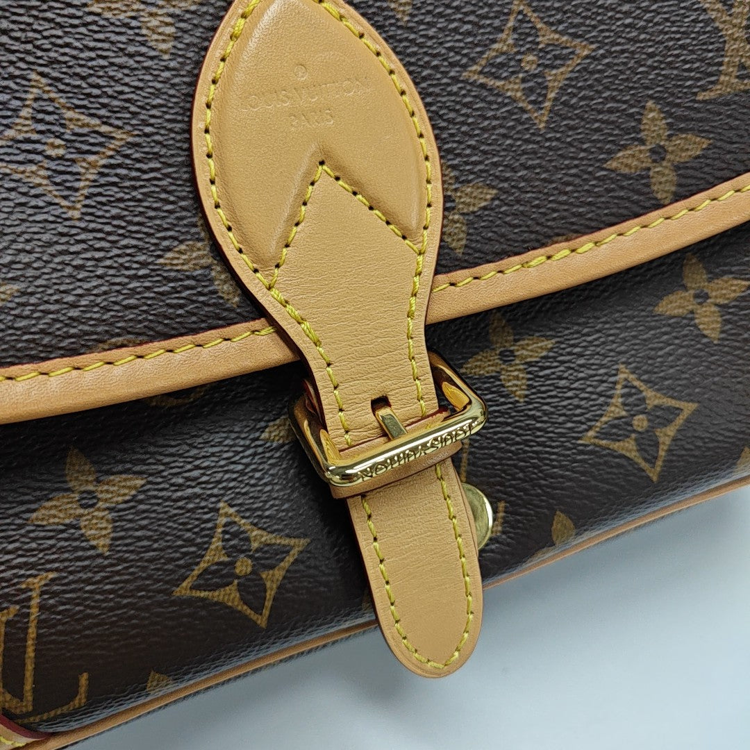 DIANE Monogram Coated Canvas Brown