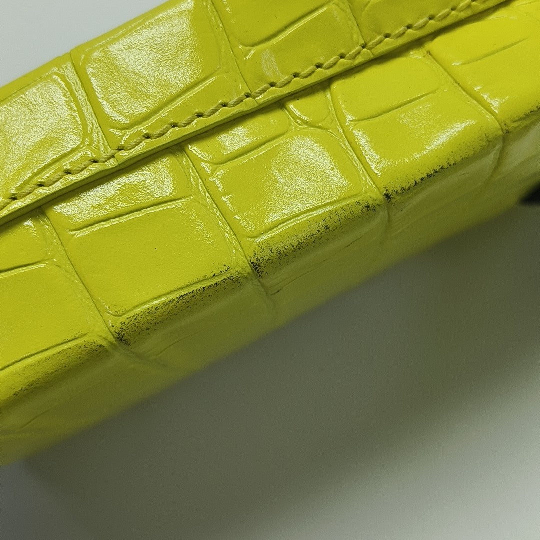Shopping Bag Calfskin Yellow