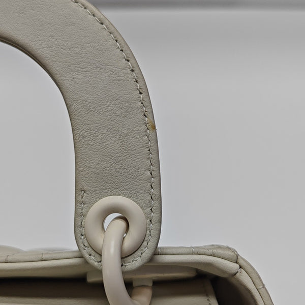 Lady Dior Mini Cannage Lambskin White