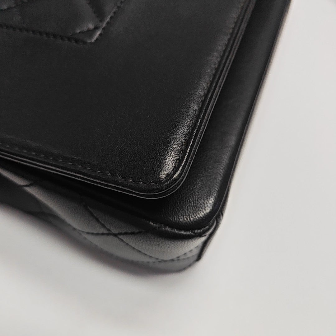 MADEMOISELLE Large Quilted Calfskin Black