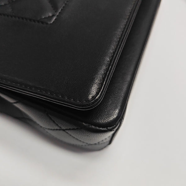 MADEMOISELLE Large Quilted Calfskin Black