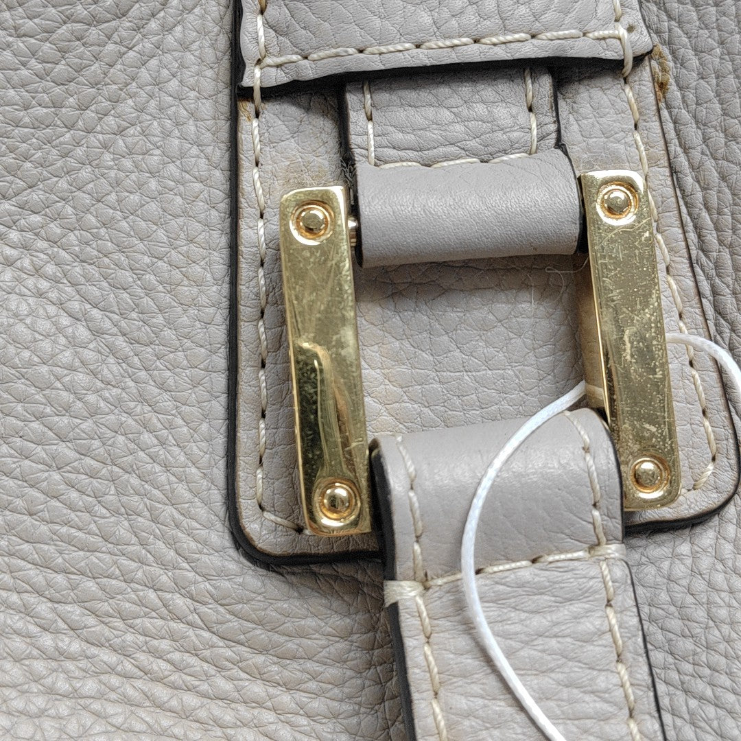 Calfskin Top Handle Bag Beige