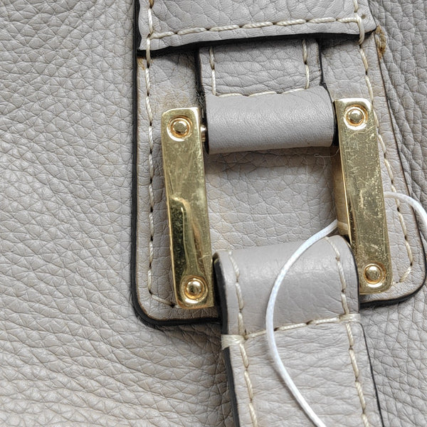 Calfskin Top Handle Bag Beige
