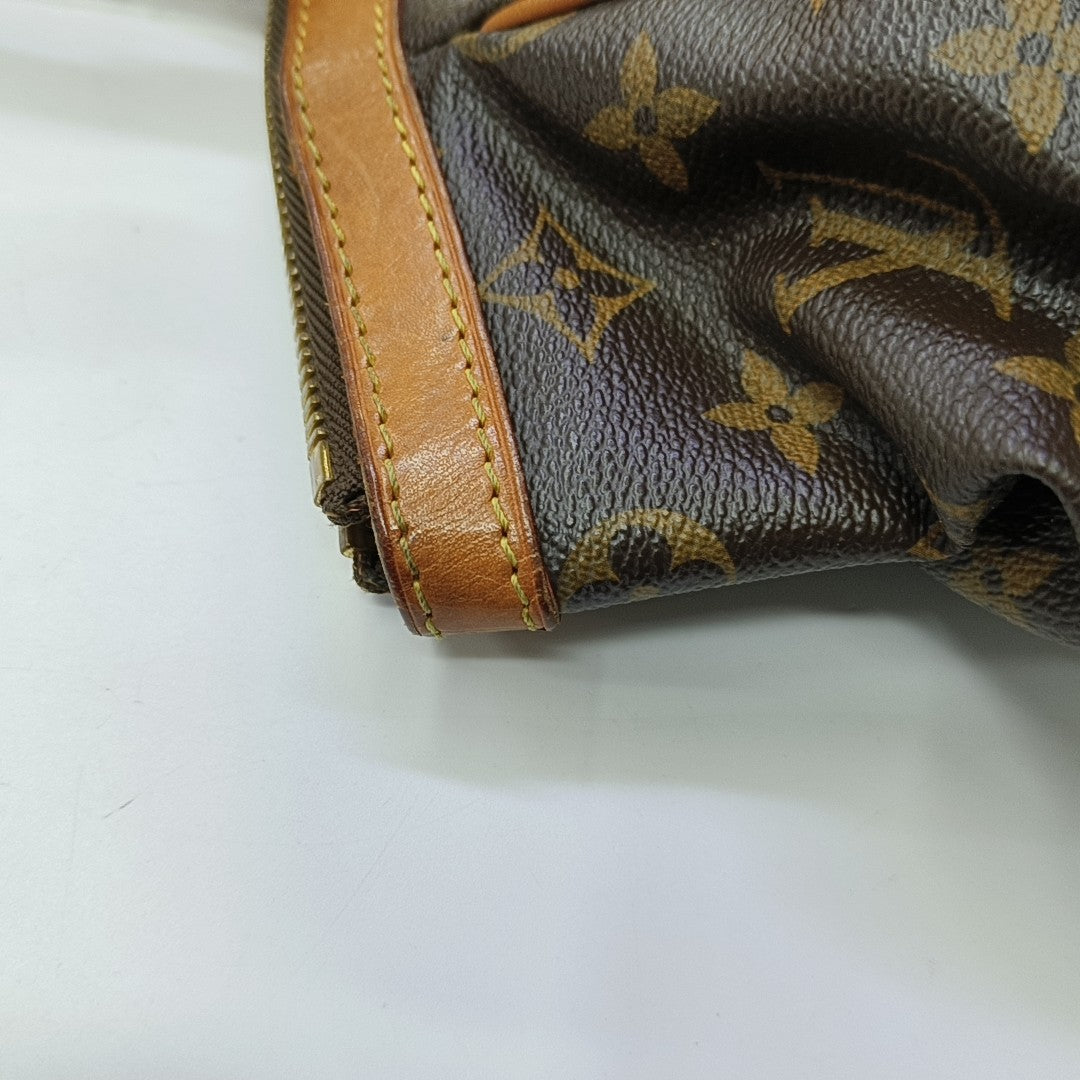 Monogram Coated Canvas Top Handle Bag Brown