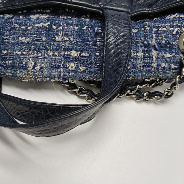 Quilted Calfskin Shoulder Bag Blue