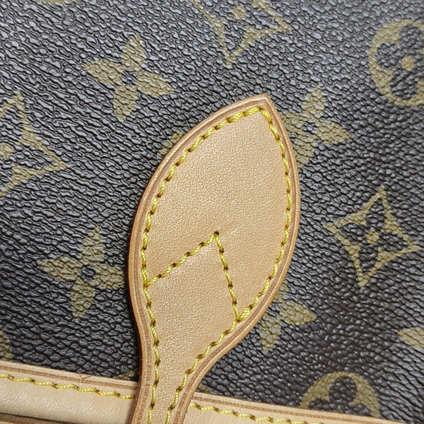 NEVERFULL GM Monogram Coated Canvas Brown