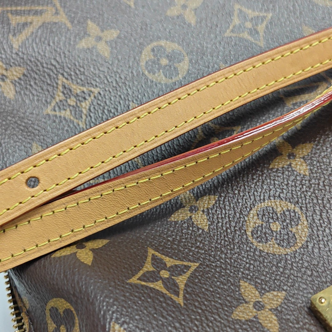 SIDE TRUNK MM Monogram Coated Canvas Brown