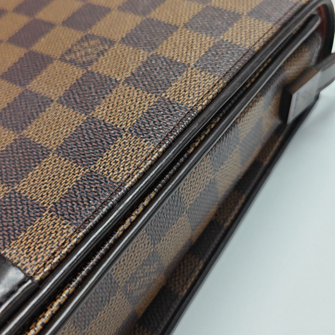 TRIBECA Damier Ebene Coated Canvas Brown