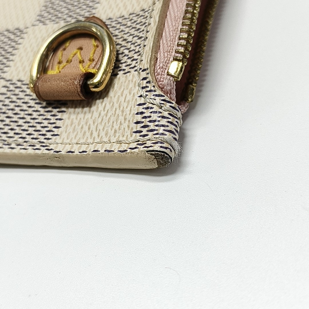 Damier Azur Coated Canvas Clutch White