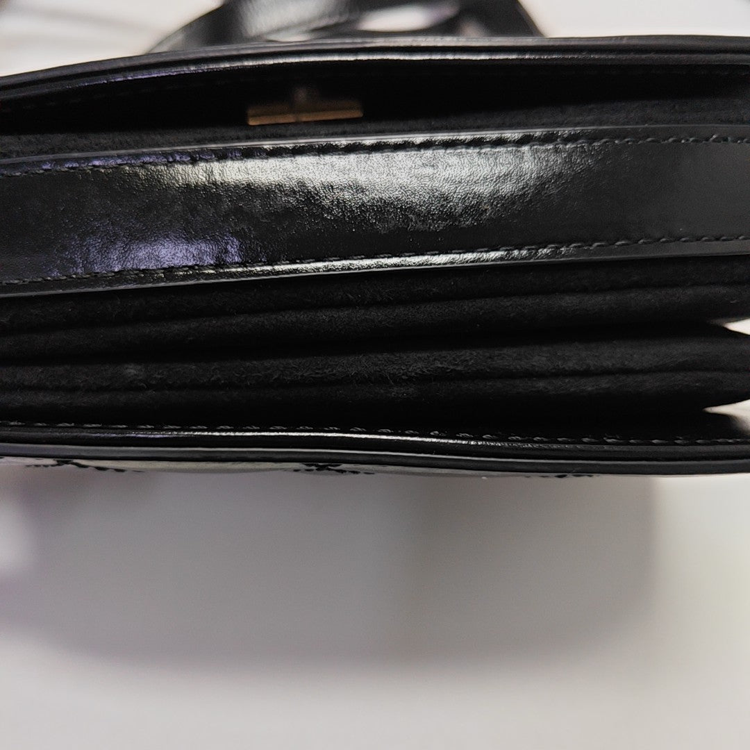 Quilted Calfskin Shoulder Bag Black