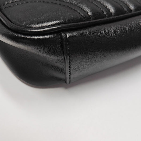 GG Marmont Medium Quilted Calfskin Black