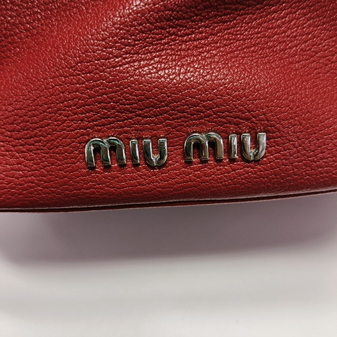 Calfskin Shoulder Bag Red