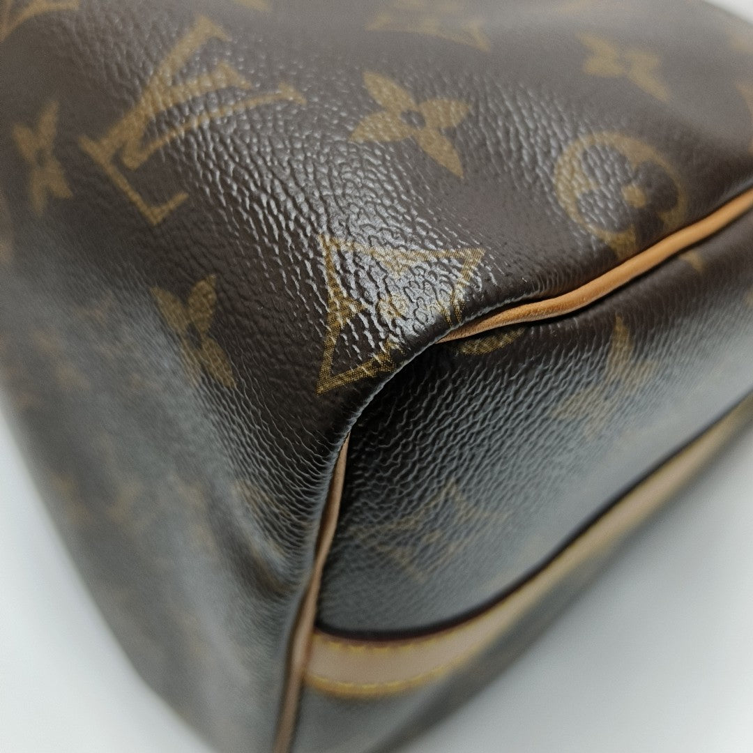 SPEEDY 25 Monogram Coated Canvas Brown