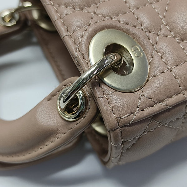 Lady Dior Super Mini Cannage Lambskin Pink
