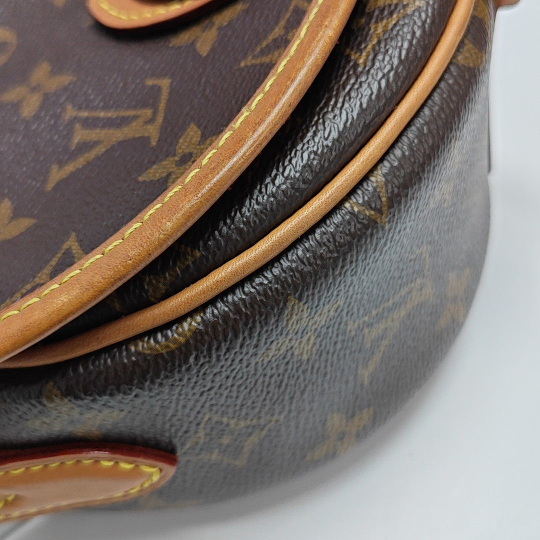 TAMBOURINE Monogram Coated Canvas Brown
