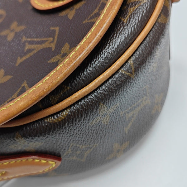 TAMBOURINE Monogram Coated Canvas Brown