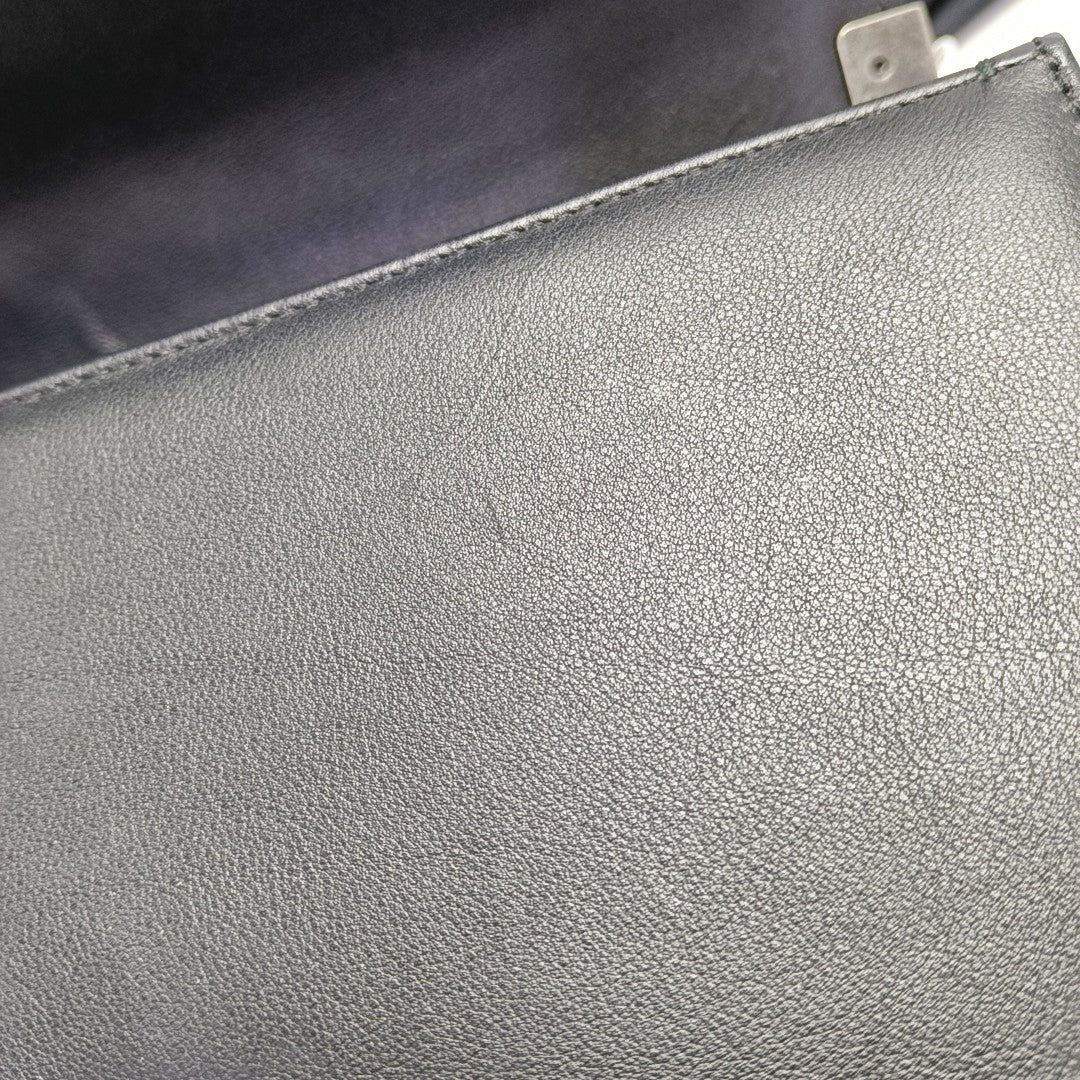 BOY CHANEL Medium Quilted Calfskin Black