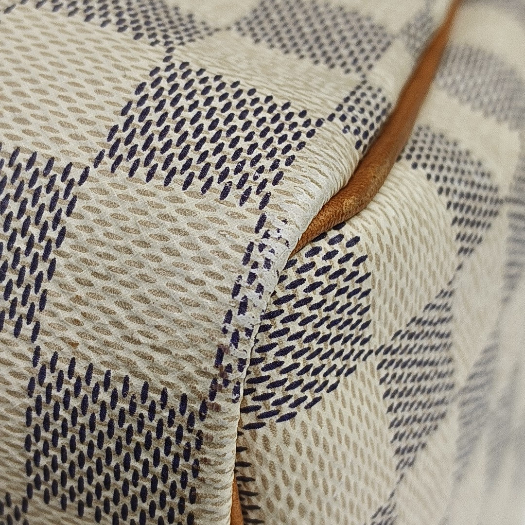 SPEEDY 25 Damier Azur Coated Canvas White