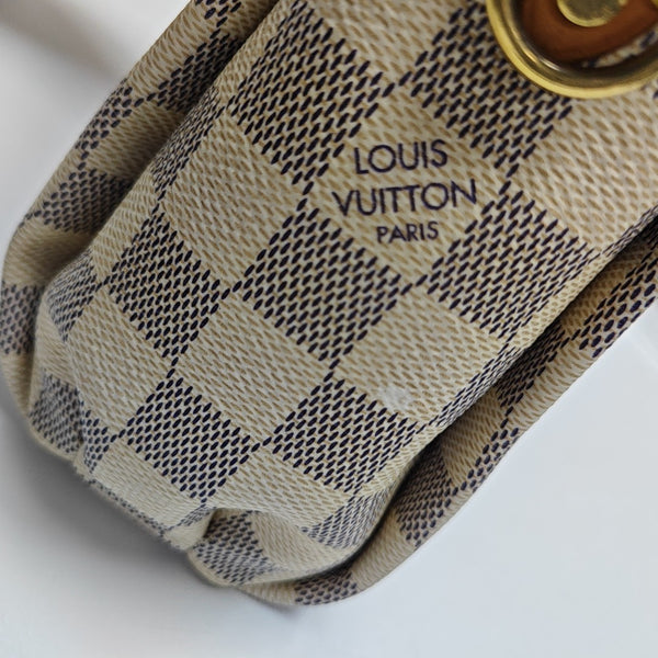 CROISETTE Damier Azur Coated Canvas White