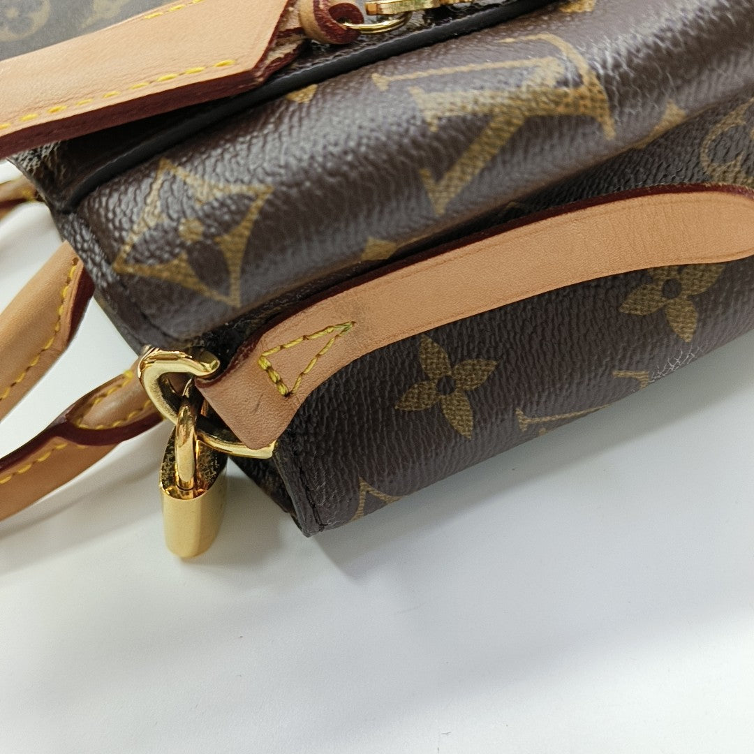 MONTAIGNE BB Monogram Coated Canvas Brown