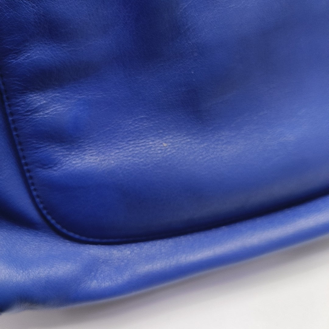 Calfskin Shoulder Bag Blue