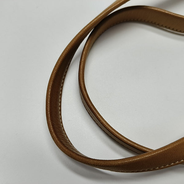 Lambskin Top Handle Bag Brown