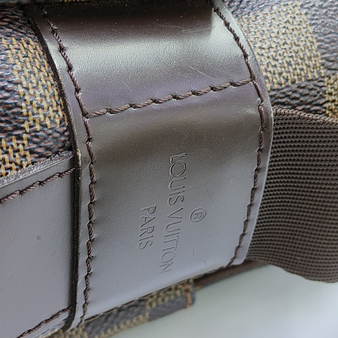 NAVIGLIO MM Damier Ebene Coated Canvas Brown