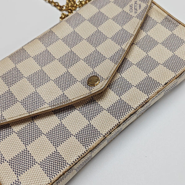 FÉLICIE Damier Azur Coated Canvas White