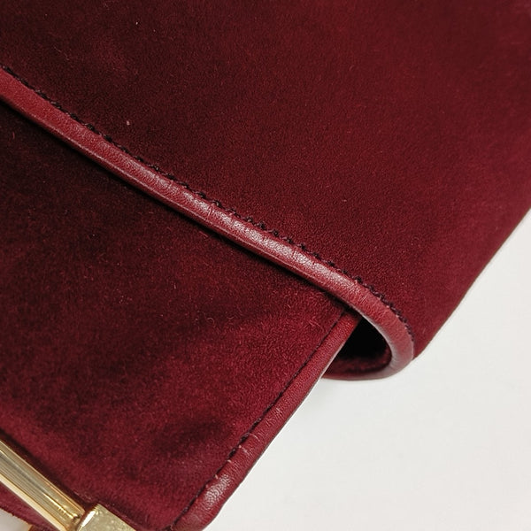 Suede Shoulder Bag Red