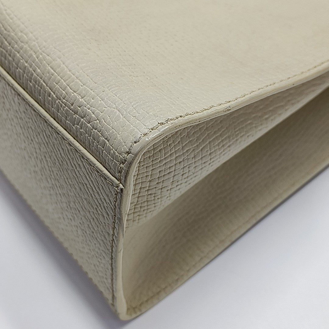 Calfskin Top Handle Bag Beige