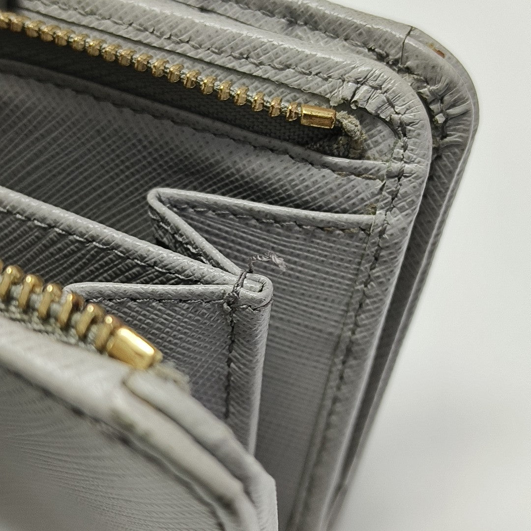 Gancini Calfskin Gray Wallet